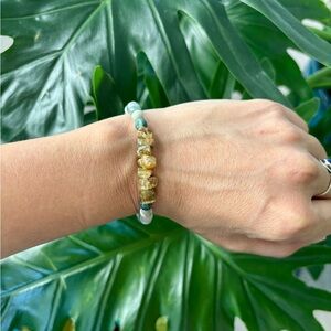 Sunstone & Moss Agate bracelet